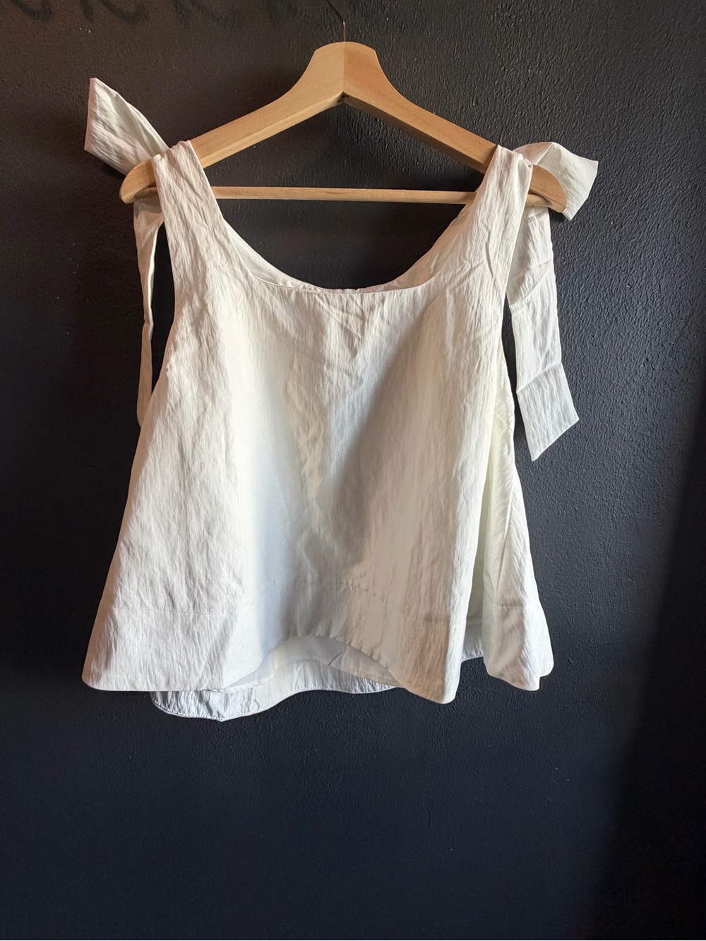 glam White Tie-Shoulder Camisole